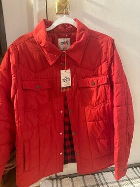 Target x Woolrich Unisex red jacket, size Small NWT.